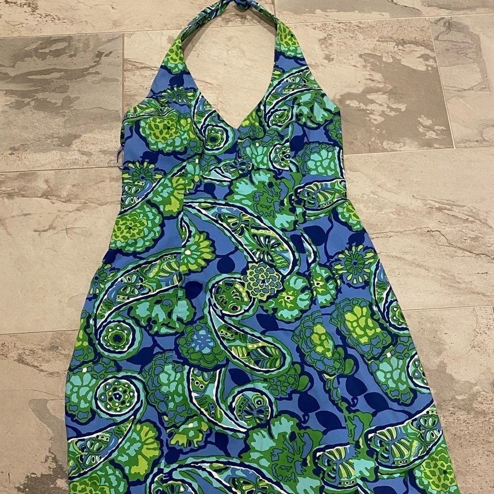Jones of New York! Blue and Green Dress